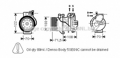 AVA QUALITY COOLING mtk249 -  Компрессор, кондиционер